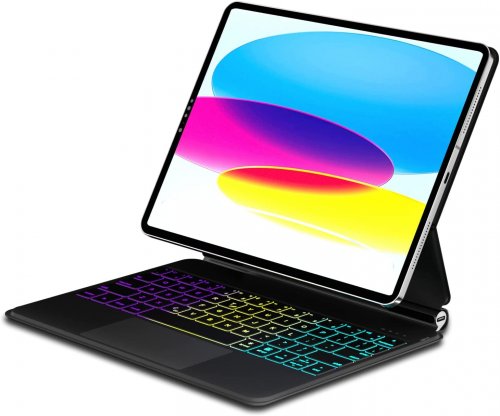 baaaq Magnetic Keyboard case for iPad 10.9 inch Keyboard Case 10th Gen 2022, Multi-Touch Trackpad, Floating Cantilever Stand,Backlit Wireless Keyboard -10th 10.9" Black